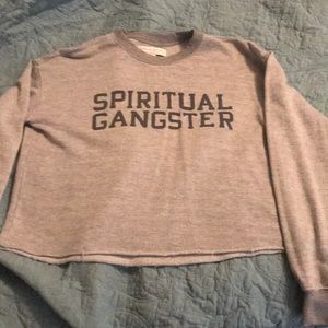 Spiritual gangster sweatshirt cropped